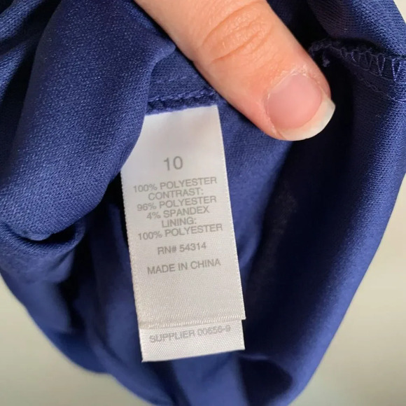 Bisou Bisou Dress Women’s 10 Blue Cutout High Neckline Party Dress NWT - Picture 6 of 12